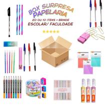 Box Surpresa de Papelaria Escolar 15 ou 30 Itens Brindes Volta às Aulas 2026 Box Surpresa de Papelaria Escolar 15 ou 30 Itens Brindes Volta às Aulas 2026