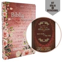 Box Virtuosa Bíblia Evangélica Feminina NVT + Devocional Spurgeon Manhã e Noite