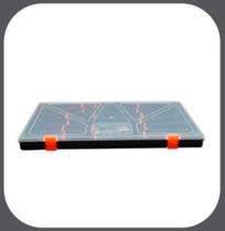 Box23 preto c/tampa trans trava laranja