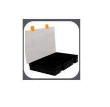 Box30 preto c/tampa trans e trava laranja Box30 preto c/tampa trans e trava laranja