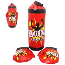 Boxe / par de luva com saco de pancada boxing boom infantil - BOOM SPOTS