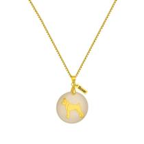 Boxer colar pets do coracao folheado á ouro 18k Boxer colar pets do coracao folheado á ouro 18k