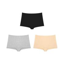 Boxer Feminino Sem Costura - Kit 3 Peças em Algodão - Conforto e Maciez
