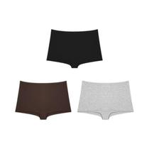 Boxer Feminino Sem Costura - Kit 3 Peças em Algodão