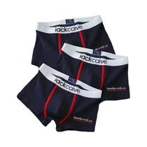 Boxer Masculino de Algodão Respirável - Pacote com 3 Unidades - Tamanhos M ao 3XL