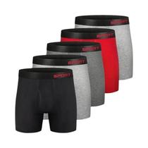 Boxers Esportivos Masculinos Multicoloridos, 5 Pacotes, Roupa Íntima Respirável De Banda Larga M L