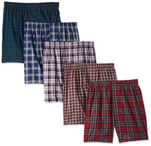 Boxers Hanes Ultimate Big Tartan para homens, pacote com 5