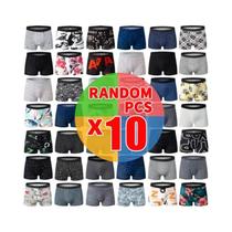 Boxers Masculinos Plus Size com Estampa - 4 Unidades - Cintura Elástica Confortável