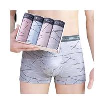 Boxers Masculinos Sem Costura Plus Size (L-4XL) - 4 Peças, Confortáveis e Respiráveis
