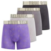 Boxers tipo bóxer de hombre True Religion Stretch paquete de 4 en púrpura y dorado Boxers tipo bóxer de hombre True Religion Stretch paquete de 4 en púrpura y dorado