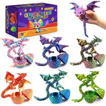 BOYLOVE Conjunto com 6 Brinquedos Fidget de Dragão Impressos em 3D BOYLOVE Conjunto com 6 Brinquedos Fidget de Dragão Impressos em 3D