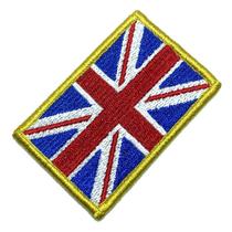 BP0001V 01 Bandeira Reino Unido Patch Bordada Fecho Contato BP0001V 01 Bandeira Reino Unido Patch Bordada Fecho Contato
