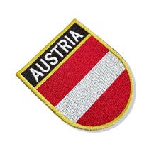BP0003E-001 Bandeira Austria Patch Bordado 6,8x8,0cm