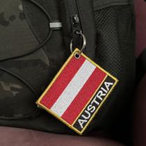 BP0003N-001 Bandeira Austria Patch Bordado 7,5x6,3cm