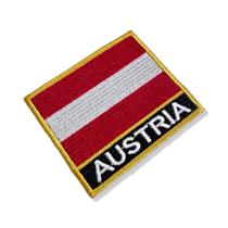 BP0003N-001 Bandeira Austria Patch Bordado 7,5x6,3cm BP0003N-001 Bandeira Austria Patch Bordado 7,5x6,3cm