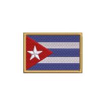 BP0010-001 Bandeira Cuba Patch Bordado 7,5x5,0cm