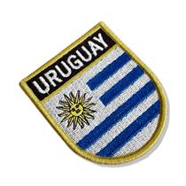 BP0023E-011 Bandeira Uruguai Patch Bordado 5,7x6,8cm