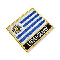 BP0023N-001 Bandeira Uruguai Patch Bordado 7,5x6,3cm