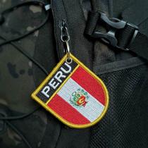 BP0028E-001 Bandeira Peru Patch Bordado 6,8x8,0cm