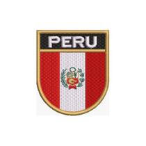 BP0028E-001 Bandeira Peru Patch Bordado 6,8x8,0cm