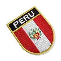 BP0028E-001 Bandeira Peru Patch Bordado 6,8x8,0cm
