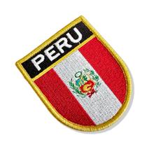 BP0028E-001 Bandeira Peru Patch Bordado 6,8x8,0cm