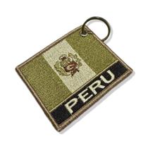 BP0028N-003 Bandeira Peru Patch Bordado 7,5x6,3cm