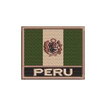 BP0028N-003 Bandeira Peru Patch Bordado 7,5x6,3cm