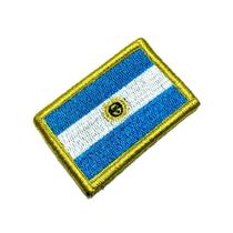 BP0032V11 Bandeira Argentina Patch Bordada Fecho de Contato