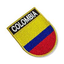 BP0049E-011 Bandeira Colombia Patch Bordado 5,7x6,8cm