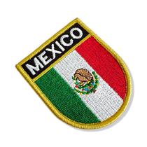 BP0050E-001 Bandeira México Patch Bordado 6,8x8,0cm BP0050E-001 Bandeira México Patch Bordado 6,8x8,0cm