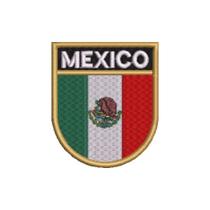 BP0050E-011 Bandeira México Patch Bordado 5,7x6,8cm