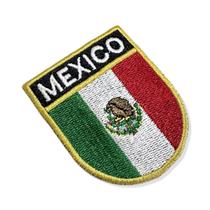 BP0050E-011 Bandeira México Patch Bordado 5,7x6,8cm