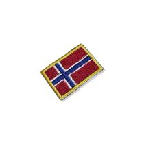BP0054-031 Bandeira Noruega Patch Bordado 3,8x2,5cm