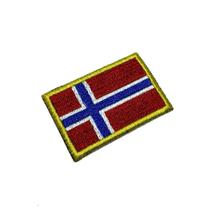 BP0054T11 Bandeira Noruega Patch Bordado Termo Adesivo