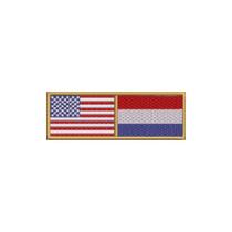 BP0055-0033-031 Bandeira USA Países Baixos Bordado 7,4x2,5cm BP0055-0033-031 Bandeira USA Países Baixos Bordado 7,4x2,5cm