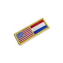 BP0055-0033-031 Bandeira USA Países Baixos Bordado 7,4x2,5cm BP0055-0033-031 Bandeira USA Países Baixos Bordado 7,4x2,5cm