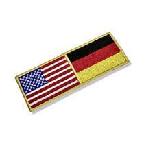 BP0055-0081-011 Bandeira USA Alemanha Patch Bordado 11x3,8cm