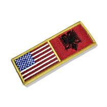 BP0055-0221-011 EUA Albânia Patch Bordado 11x3,8cm