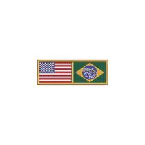 BP0055-0403-041 USA Brasil Patch Bordado 5,5x2,5cm