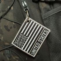 BP0055N-002 Bandeira USA Patch Bordado 7,5x6,3cm