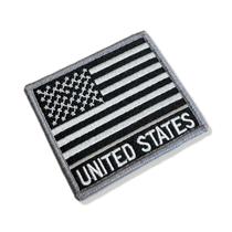 BP0055N-002 Bandeira USA Patch Bordado 7,5x6,3cm