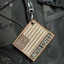 BP0055N-004 Bandeira USA Patch Bordado 7,5x6,3cm