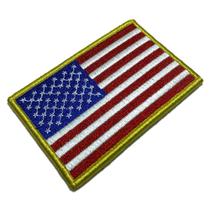 BP0055V21 Bandeira EUA Patch Bordado Fecho Contato BP0055V21 Bandeira EUA Patch Bordado Fecho Contato
