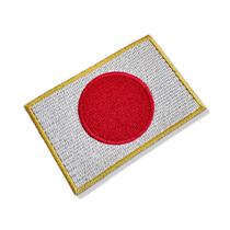 BP0058-021 Bandeira Japão Patch Bordado 10,2x6,8cm