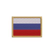 BP0079-001 Bandeira Russia Patch Bordado 7,5x5