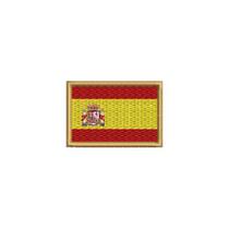 BP0084-011 Bandeira Espanha Patch Bordado 5,7x3,8cm