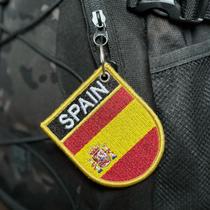 BP0084E-001 Bandeira Espanha Patch Bordado 6,8x8,0cm