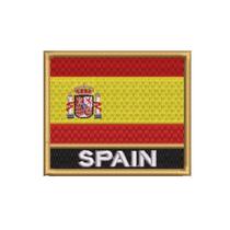 BP0084N-001 Bandeira Espanha Patch Bordado 7,5x6,3cm