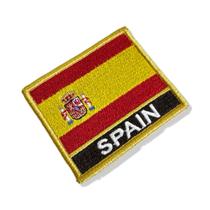 BP0084N-001 Bandeira Espanha Patch Bordado 7,5x6,3cm